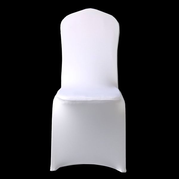 

100pcs l white lycra spandex chair cover wedding party christmas banquet dining office stretch polyester chair covers