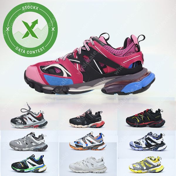 

release 3.0 tess s paris track men gomma maille black for women triple s clunky sneaker casual shoes authentic designer shoe