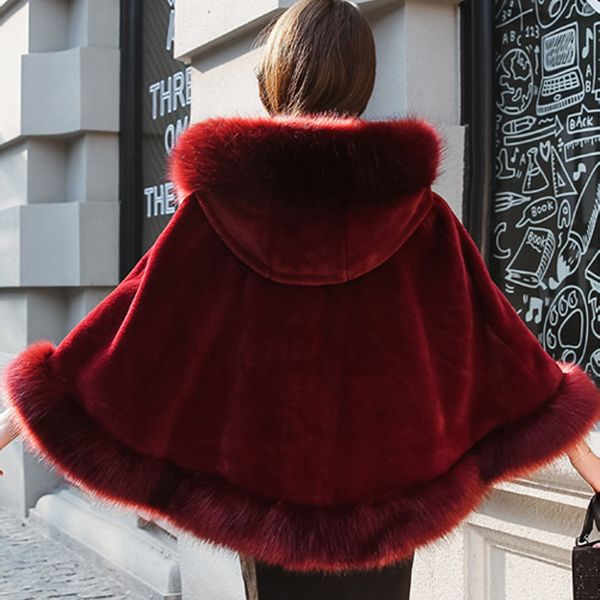 New Fashion Brides Bridal Fur Shawl Woman 2018 Winter New Imitation  Fur Cloak Short Coat Womens Cape