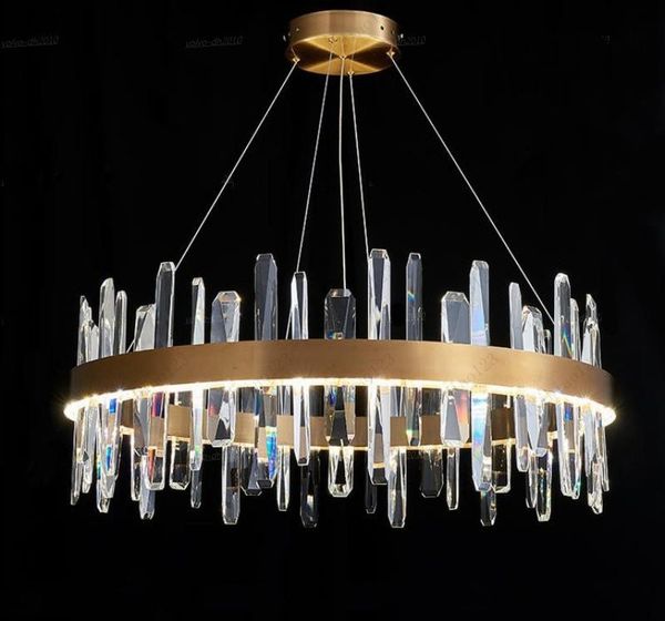 

led luster crystal ring chandelier fashion living room lighting simple home chandeliers hanging lamps ing