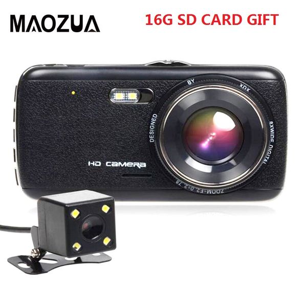 

4.0" ips car dvr camera dual lens with adas ldws fhd 1296p night vision video recorder registrator car dvrs dashcam g-sensor+16g