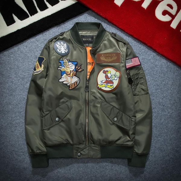 

selling celebrity celebrity style autumn and winter men's coat fashion army workwear jacket men's korean-style, Black