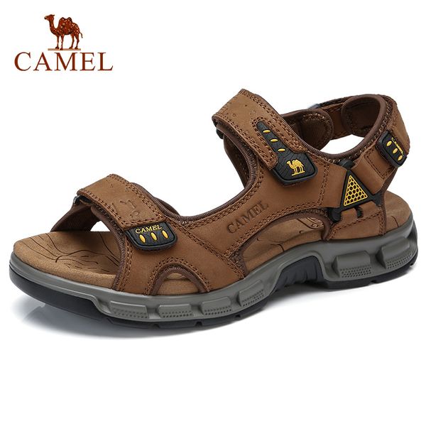 

camel summer fashion men casual sandals elastic lightweight beach men's sandals men shoes decompression footbed man flats mx200617, Black
