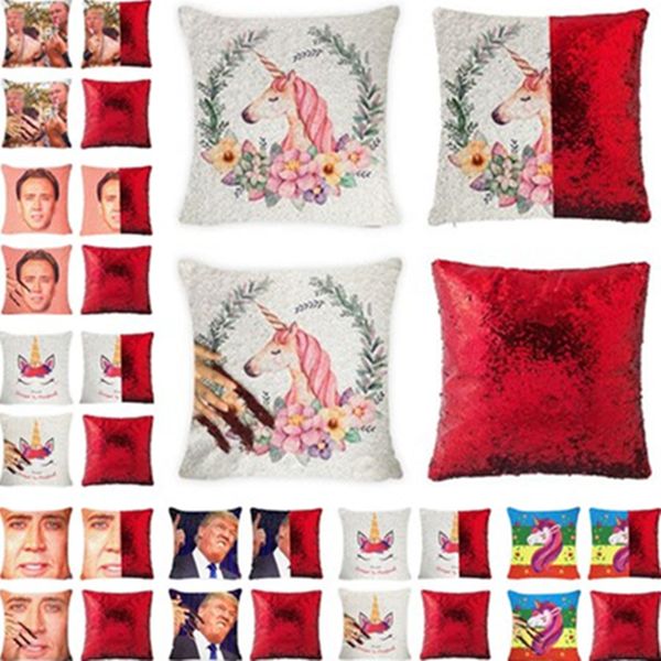 Best Selling High Quality Sequins Pillowcase Home Printing Cushion