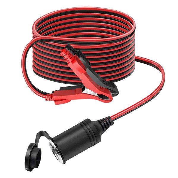

3m 12v / 24v car extension cable for cigarette lighter dustproof waterproof car battery terminal alligator clip socket adapter