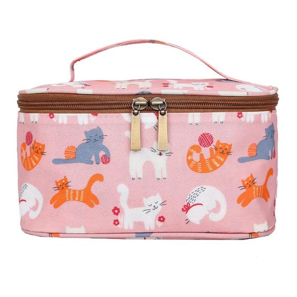 

2019 новая мода косметичка женщин печати нейлон водонепроницаемый макияж мешок большой емкости красота чехол на молнии макияж сумка femme