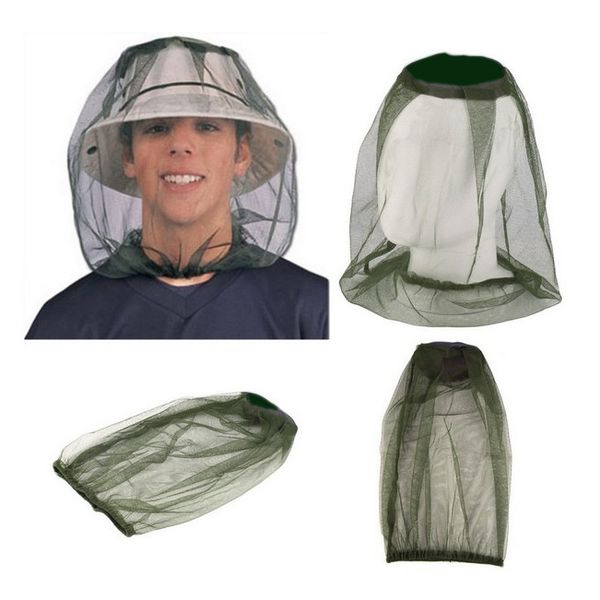 

outdoor hiking mosquito net cap creative camping travel head insect proof caps blackish green simple fashion fishing hat tta1082, Black;white