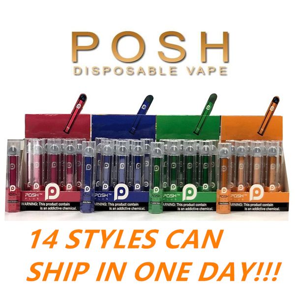 

Новые POSH PLUS Одноразовые устройства Kit Vape Pen 280mAh 2,0 мл 500 Укажи Бобы Картриджи овка Наборы Одноразовые портативные Ecigs Vapor