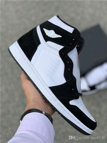 

wholesale high og wmn basketball shoes 1 1s panda color mens black white outdoor sports sneakers