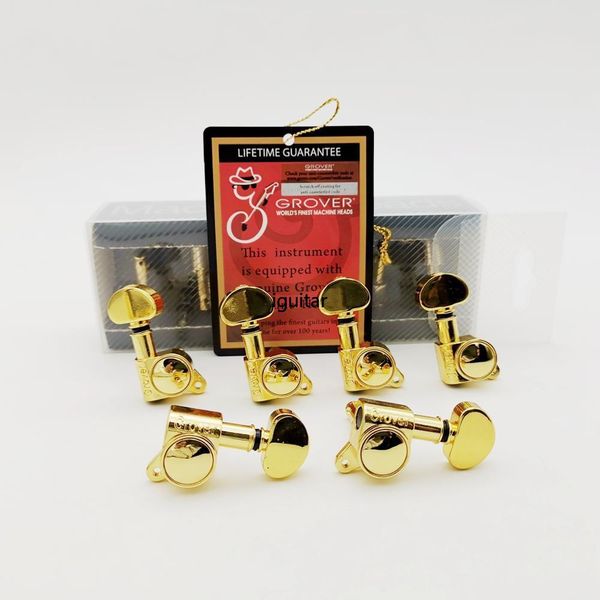 Piroli per accordatura per corde per chitarra Gold Grover originali non in linea Testa della macchina per accordatori a 45 angoli (buona confezione)