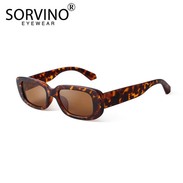 

sorvino brand 2020 retro small square sunglasses for women men trend fashion leopard green frame rectangle sun glasses gift eltxb