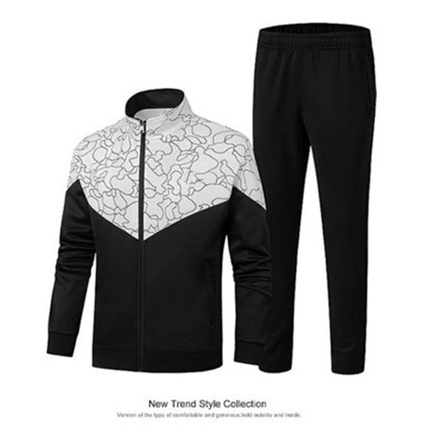 

марка костюмы куртка + брюки костюмы толстовки комплекты пальто ветровки куртки и заплатки спорт бег gym активный jogger outfit orange, Gray