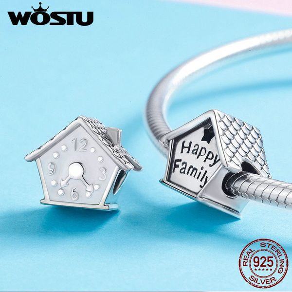 

высокое качество 925 sterling silver sweet home happy family charm beads fit оригинальный бренд браслет berloques аутентичные ювелирные изде, Blue;slivery