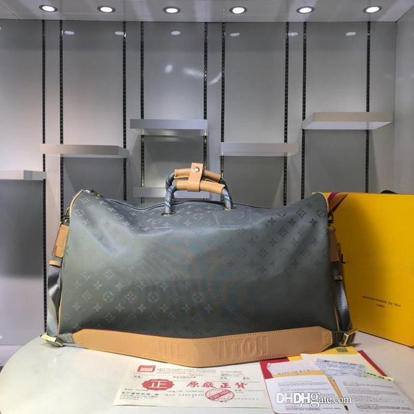 

lovuitto designerss keepall 50 bandouliere monograms titanium grey bag 2018 m43886 shoulder kim jones