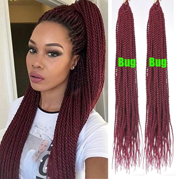 Pw Senegal Twist Braid Hair Extensions Synthetic Long Straight