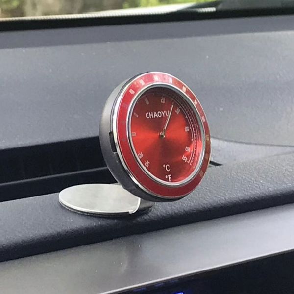 Interior Diy Car Ornament Accessories Automobile Easy Install Pointer Display Thermometer Durable Clock Dashboard Decoration Cars With Great Interiors