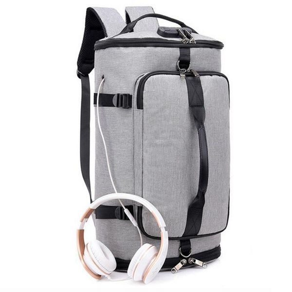 

ozuko large capacity men backapck waterproof usb charge fashion lapbackpack travel shoulder bags anti-theft password lock