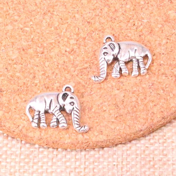 44pcs encantos proboscis elefante 20 * 16 * 4 milímetros Antique ajuste Fazendo pendente, prata tibetana do vintage, DIY Jóias Handmade