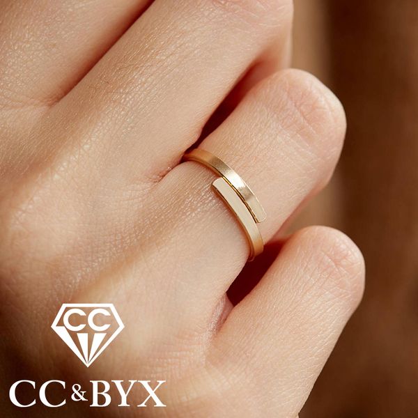 

cc simple dainty finger rings for women super mistress thin adjustable midi stainless steel ring knuckle ring trinkets, Golden;silver