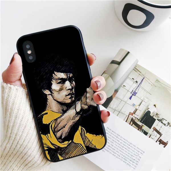 

fundas luxury bruce lee kongfu star cover for iphone 11 pro xs max xr case for iphone 8 7 6s plus 5s se 5 case soft silicone cover.