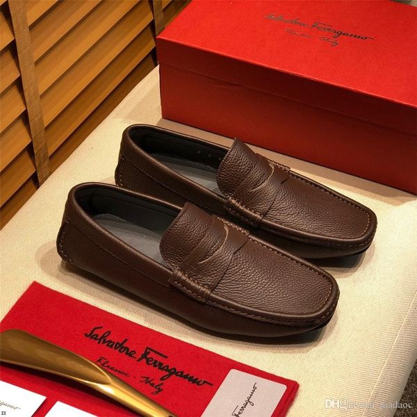 

19fw fashion men slip on comfort casual shoes male soft suede loafer lightweight walking dress shoes moccasins breathable loafers yecq2, Black