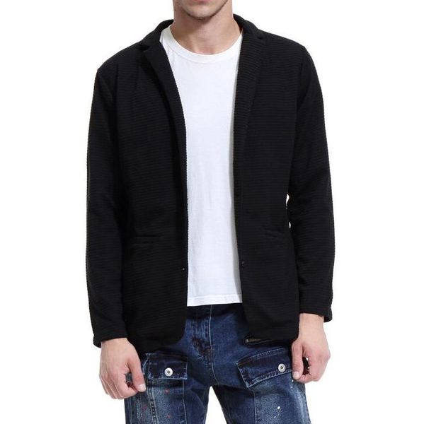 

2020 autumn new large size men's casual knit jacket european and american trend long-sleeved lapel shirt coat men, Black;brown