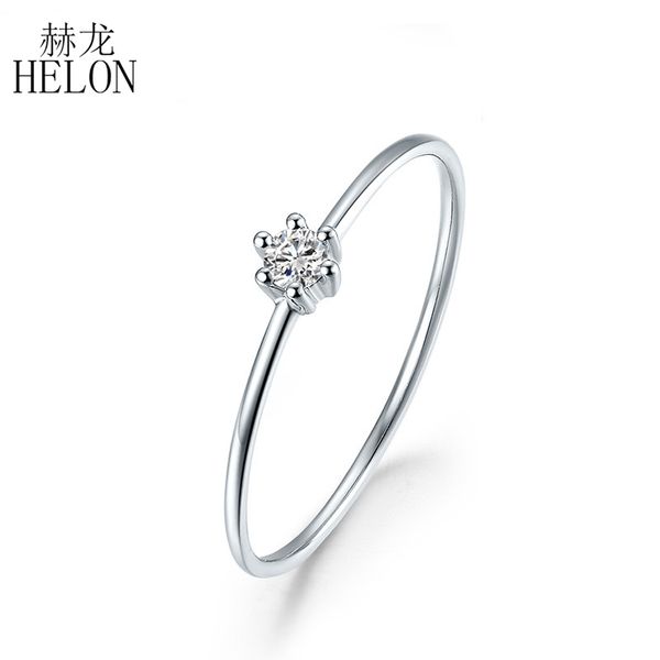 

helon solid 14k 585 white gold moissanite rings for women lab grown round cut gorgeous diamond wedding engagement fine jewelry, Golden;silver