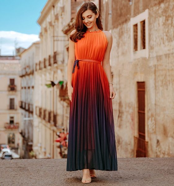 

горячие женщины шифон лето new pattern slim fit длинные рукавов платье пляж издание longuette отдых с высокой талией прохладный, Black;gray