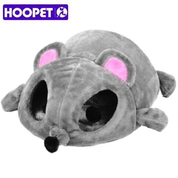 

HOOPET Кошка Кровать Серая Мышь Форма Маленькие Кошки Собаки Пещера Кровать Съемная