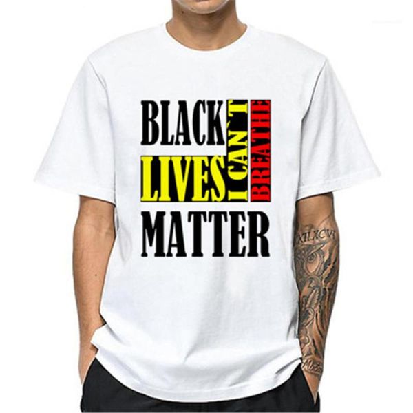 

short sleeve men tshirts hip hop casual t shirts fashion summer male skateboard round neck printed streetwear tshirt i cant breathe, White;black