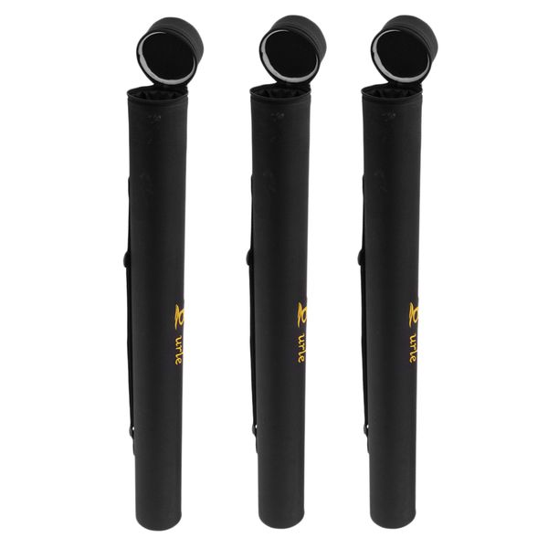 

3pcs travel fly fishing rod tube fly rod bag holder waterproof 85cm black