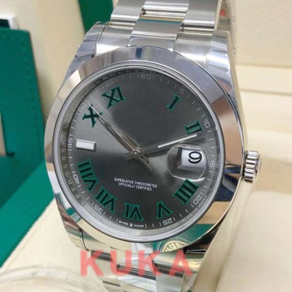 

luxury mens sapphire dial watch men datejust gray baton 41mm smooth automatic movement mechanical fashion watch self wind watches wrsitwatch
