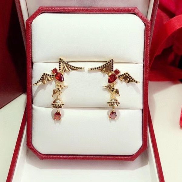 

stud designer fashion copper jewelry 3a cubic zirconia party earring, Golden;silver