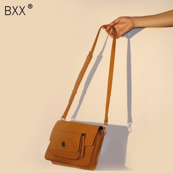 

bxx] scrub pu leather crossbody bags for women 2020 spring small shoulder messenger bag female travel handbags and purses hl801