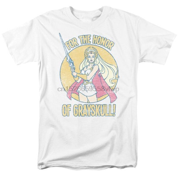 

she-ra for greyskull masters of the universe licensed t shirt, White;black
