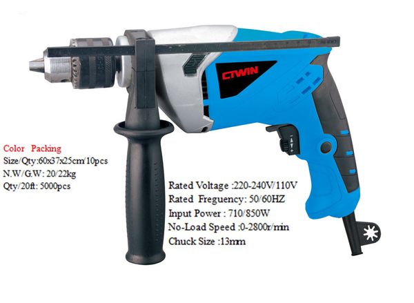 

impact drill power tools electric drill 850w power industrial reversing speed hand steel structure engineering tools