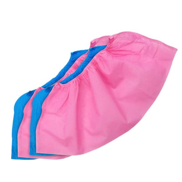 

100 pcs/pack waterproof boot covers plastic disposable shoe covers homes overshoes hipping #15, White;pink