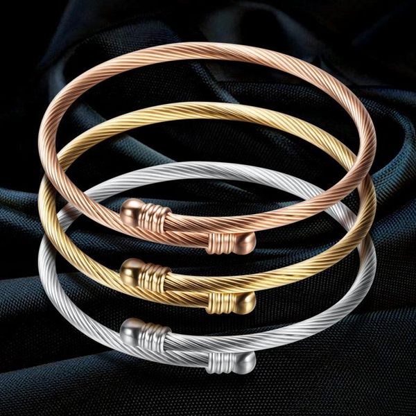 

браслеты браслеты ювелирные изделия новая мода личность класс качества браслеты из нержавеющей стали 18k позолоченные витые браслеты, Black