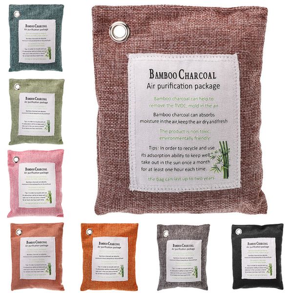 

1 pc 200g bamboo charcoal captures activated air purifier odor eliminator natural air purifying bag fragrance carbon bags boxes
