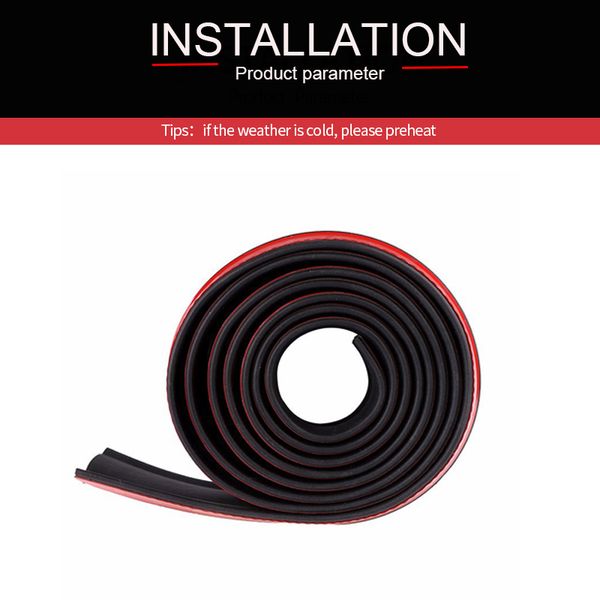

universal car front rear side bumper lip splitter rubber protector body spoiler valance chin rubber car bumper lip 2 5m2 5m 65mm w203s