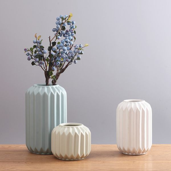 

nordic origami flower vase ceramic flower pots home decoration ornaments tv cabinet decor accessories figurines wedding gifts