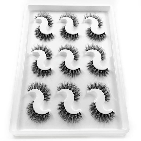 

9 pairs 3d mink eyelashes faux dramatic false eyelashes fluffy fake long handmade extension makeup soft