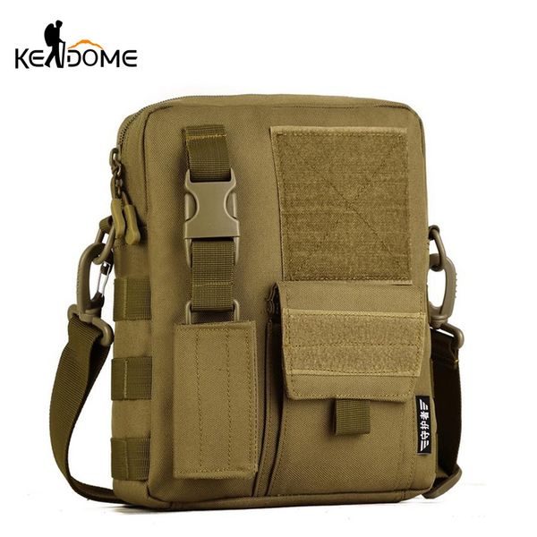

men camo waterproof vertical messenger bag army fans tactical shoulder bag outdoor travel commuter package extend molle xa457wd