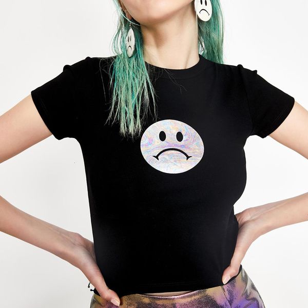 

autumn women's 2019 wear pure color printing round collar short paragraph jacket shirt t shirts, Gray;blue