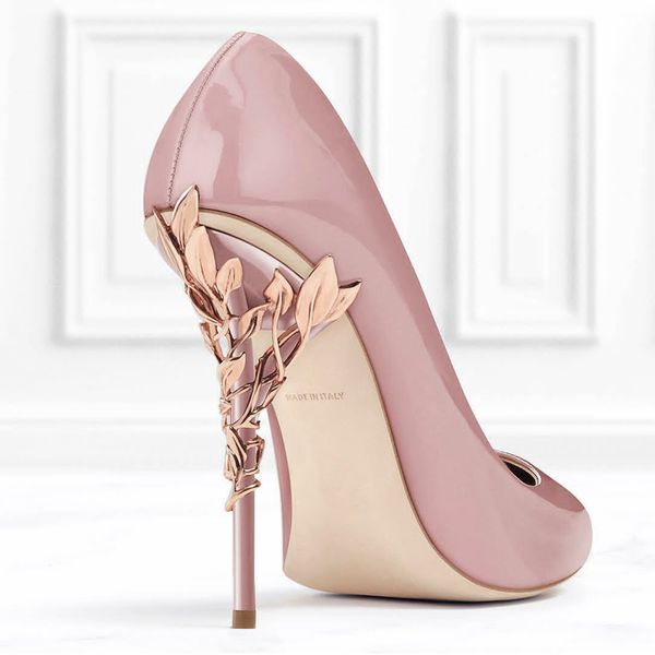 

designer women heels bridal wedding shoes pumps flower metal decorated high heels black nude pointed toes size 34 to 41 tradingbear