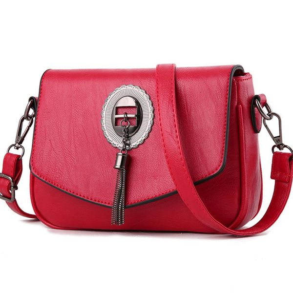 

women handbag leather messenger bag women shoulder crossbody handbag flap small metal tassel flower lock designer fashion new