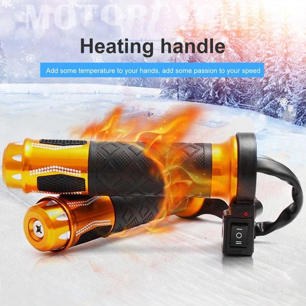 

new 12v motorcycle handlebar electric heated grips handle handlebar warmer manillar motorcycle electric handle