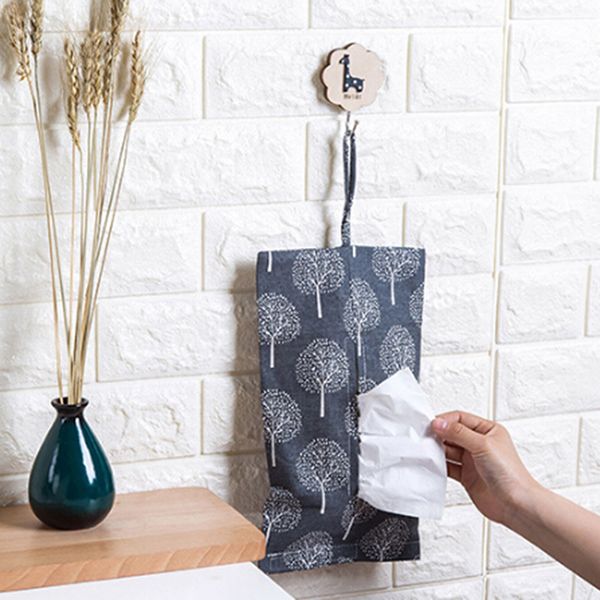 

1pc linen cloth tissue box storage box towel creative tissue pumping creative paper bags for toliet home decorations