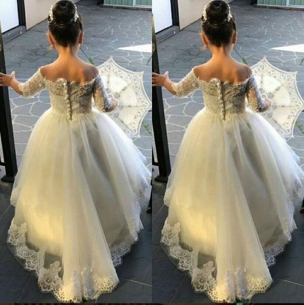 

новое причастие платье девушки цветка принцесса партии выпускного вечера свадьбы невесты детей платье st133, White;blue