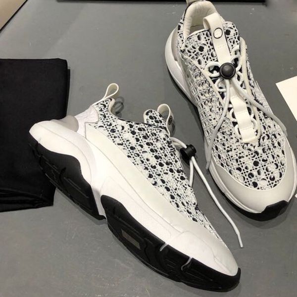 

2019 lovers trendy letters mixed tennis color brand casual shoes women men's designer sneakers fashion knit lace-up sneaker shoes with, Black